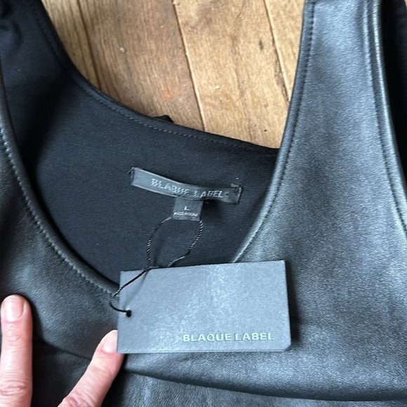 NWT Blaque Label Lamb Leather Bodycon Sheath Dress size L‎ - Picture 8 of 10